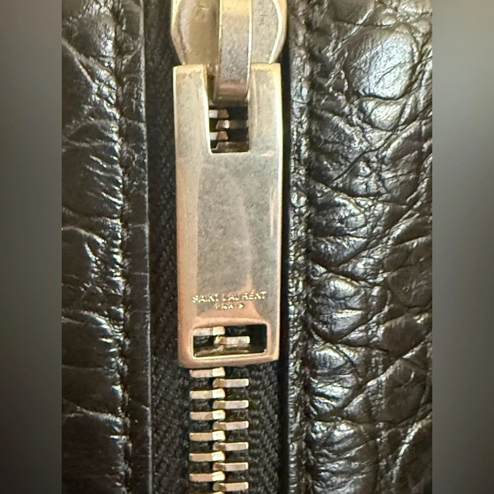 Saint Laurent Paris Cavas black snake print